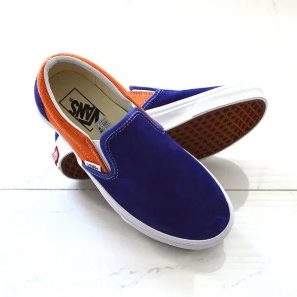Vans Slip on apricot buff orange purple sneaker shoes suede woman size new - Picture 5 of 6